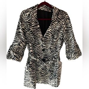 Emma James Black and White Zebra Print Jacket